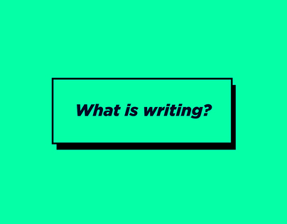 What is writing? (Exhibition)