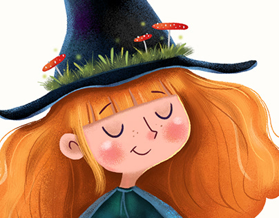 Little witch + illustration creation process