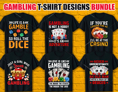 Gambling T Shirt Design Bundle
