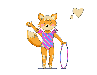 Little fox, character illustration