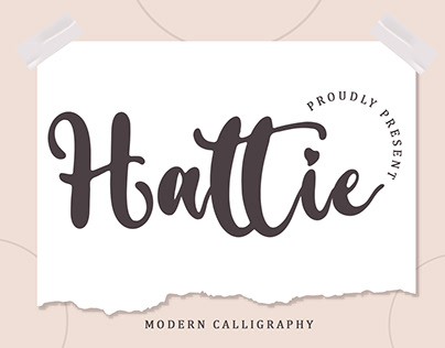 Hattie Modern Calligrahpy Font