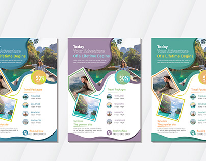 Travel flyer template design