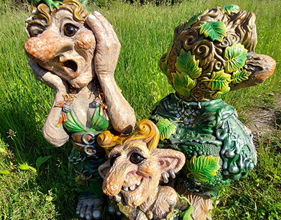 Scandinavian giant troll trollet trold nordic sculpture
