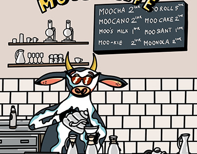 Project thumbnail - Cartoon Illustration - Moo's Cafe