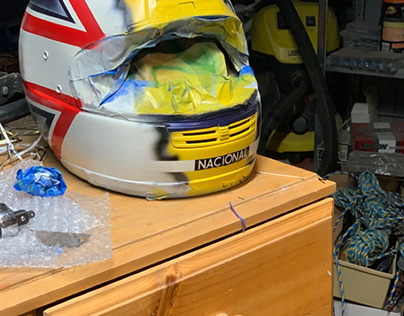 Nigel Mansell/ senna helmet