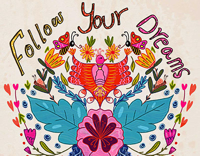 * Follow Your Dreams * motivational wall art