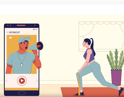 Online work out animation video
