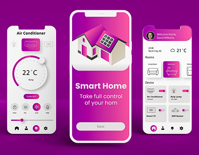 User interface web design smart home