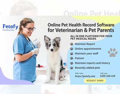 Project thumbnail - Online pet health record software (Veterinary software)