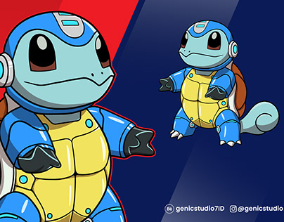 Squirtle - Custom Cartoon character and mascot design