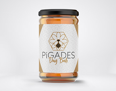 Pigades Honey Label Design