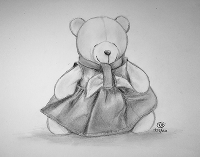 Still Life Drawing - Teddy Bear