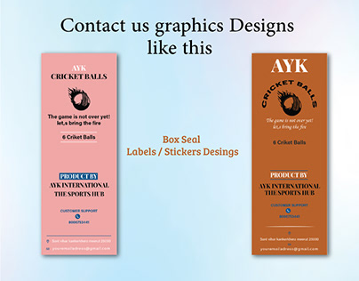 Box seal labels / Stickers sleeve designs