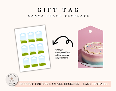 Canva Frame Template, Gift Tag Template