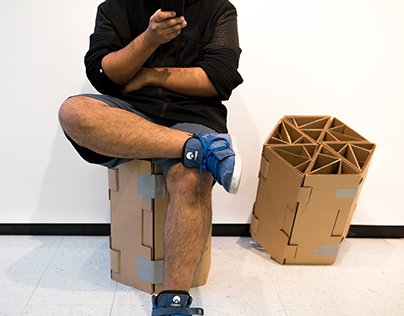 Modular Reconfigurable Cardboard 'Chair'.