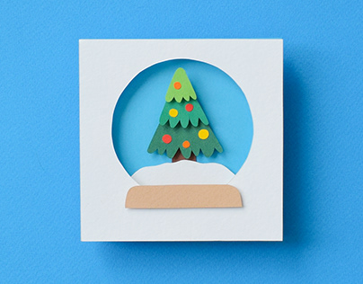 DIY Christmas Card | paper art