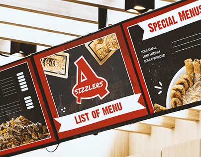 Angelica's Sizzlers - Menu Board Design