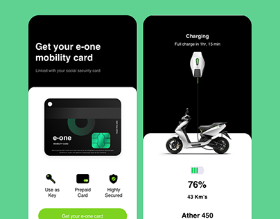 UI, UX, Interaction - Rental Scooter Concept