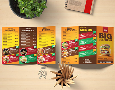 Trifold Food Brochure Design