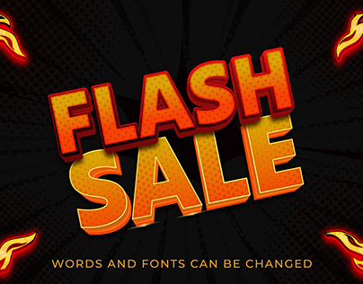 Flash Sale 3d text effect