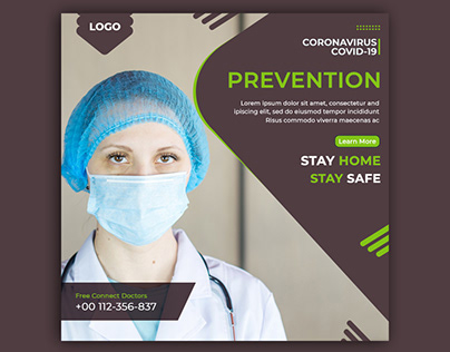 Covid -19 prevention social media banner