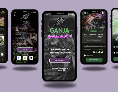 UXUI App Design- Ganja Galaxy