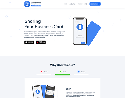 SHERE E-CARD | WEBSITE LANDING PAGE | BUSINESS CARDSITE