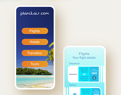 Project thumbnail - Planitair Travel Application