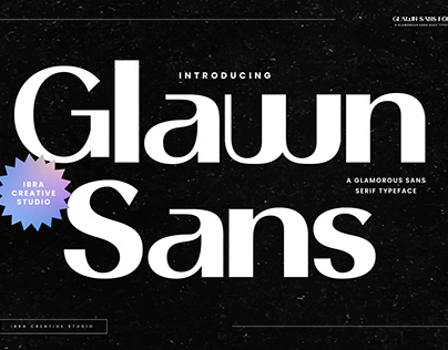Glawn Sans – A Glamorous Sans Serif Typeface