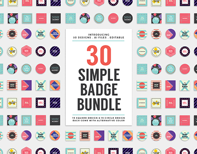 30 Simple Logo Badge Bundle