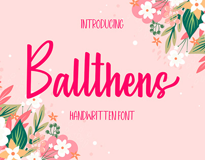 Balthens - Handwritten Font