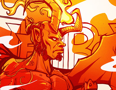Hellboy Illustration（Practice draft）