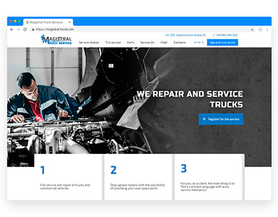 Project thumbnail - Website for company "Magistral Truck Services"