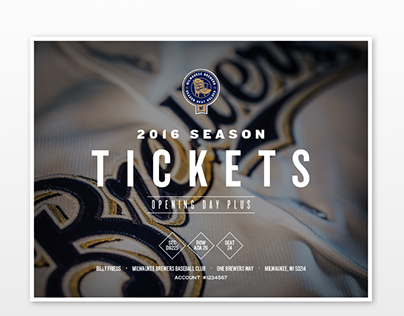 Milwaukee Brewers 2016 Season Tickets & Parking Passes