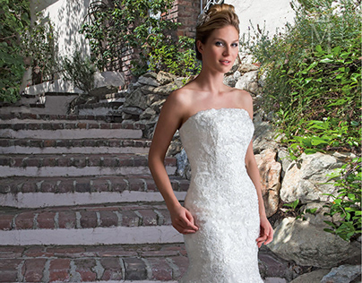 Beautiful and classy re-embroidered lace Bridal gowns