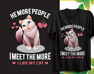 Custom cat t-shirt design