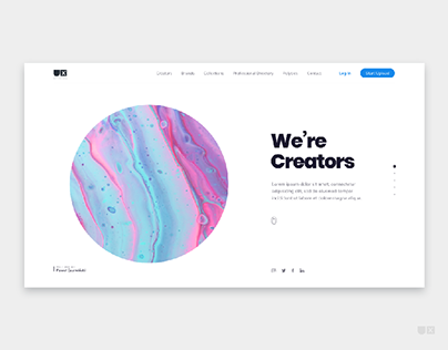 Minimal Landing page for Photographers