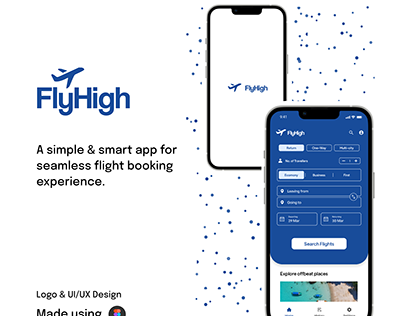 FlyHIgh - A Flight Ticket Booking App UI Design