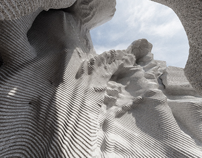 3D printed, concrete climbingwall