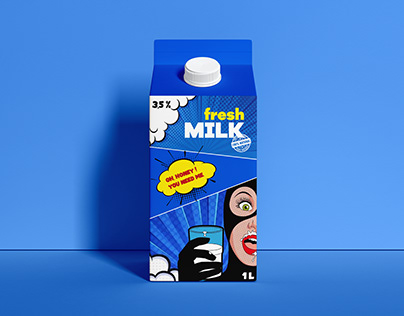 Milk Packaging Pop-Art Design