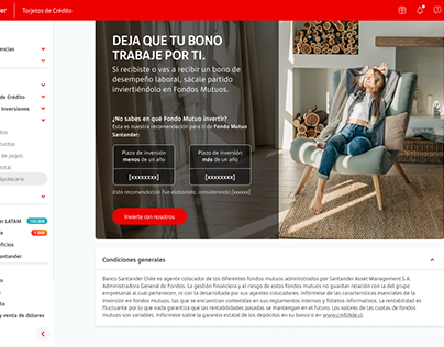 Santander- Invierte tu bono- sitio privado