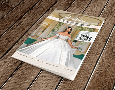 Magazine and card designs for bridal gowns shop