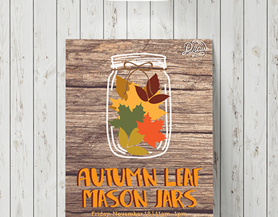 Autumn Leaf Mason Jars Event