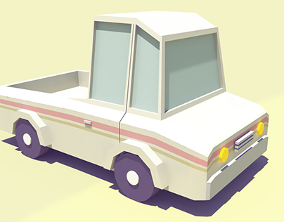 Low Poly Pick up Truck