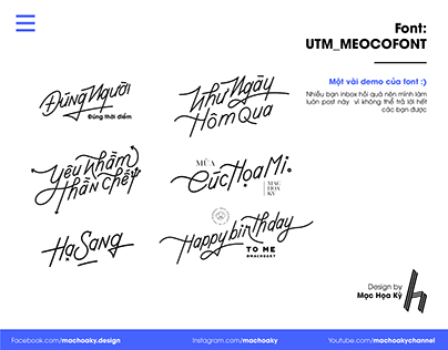 UTM_MEOCOFONT typeface