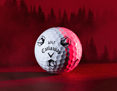 Callaway Chrome Tour "Wolf" Golf Ball Design.