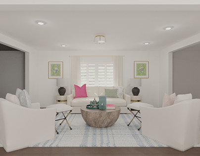 Coastal Glam Living Room