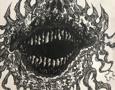 Deuxième dessin indépendant d'un monstre