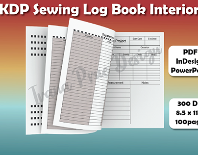 Sewing Log Book Interior KDP