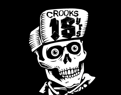 Crooks Skateshop 18 year anniversary logo